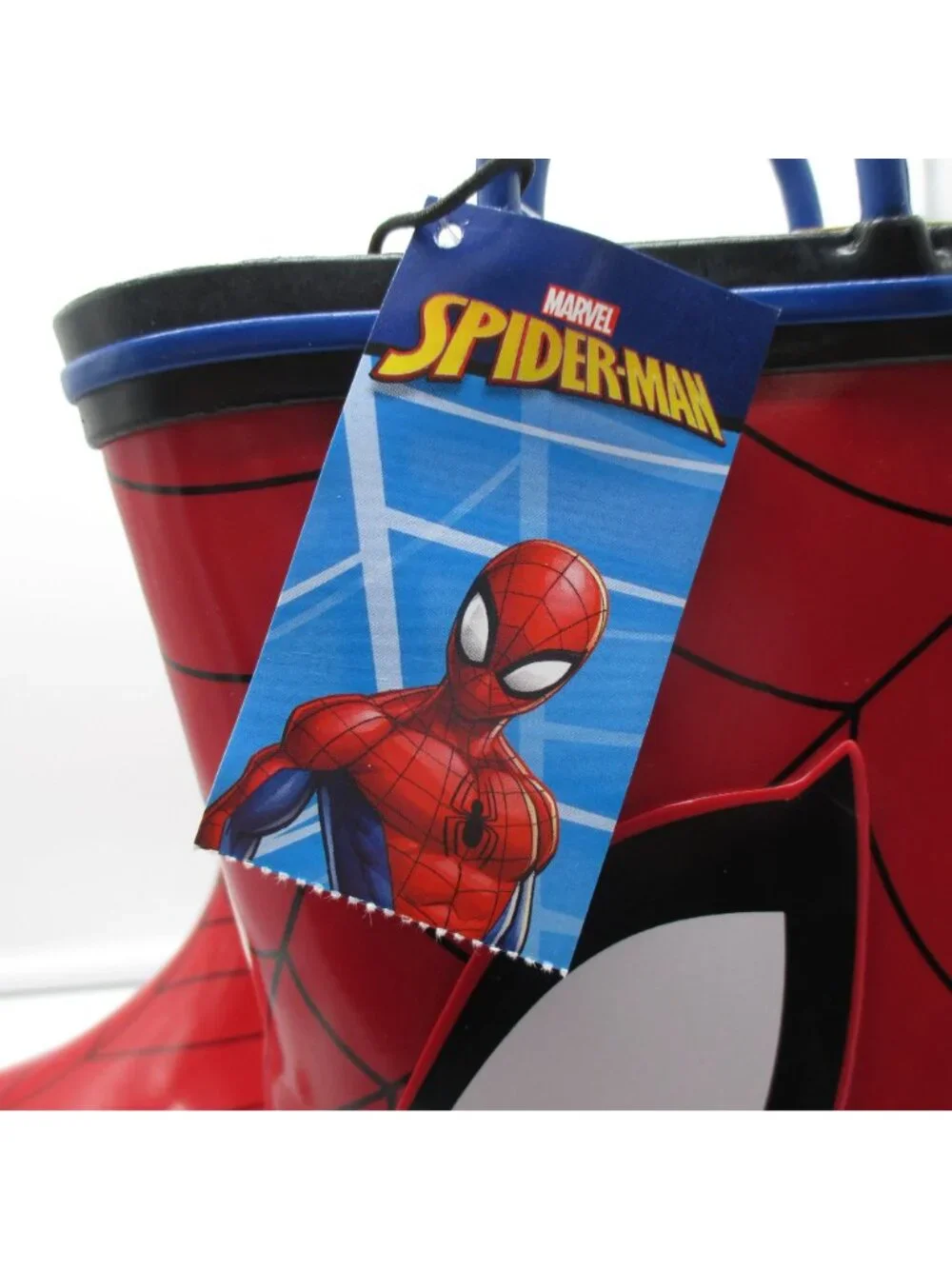 Marvel Spiderman Red Toddler Boy's Rain Boots Waterproof Youth 2-3  NWT RARE